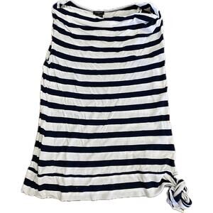 Ann Taylor striped tank top - large navy & white